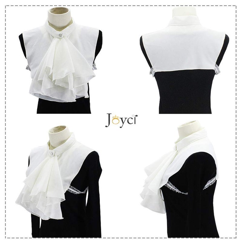 Joyci European Vintage Palace Adjustable Half Shirt Collar Chiffon Professional Suit False Collar Exaggerate Ruffle Flounce (AP6) - Image 4